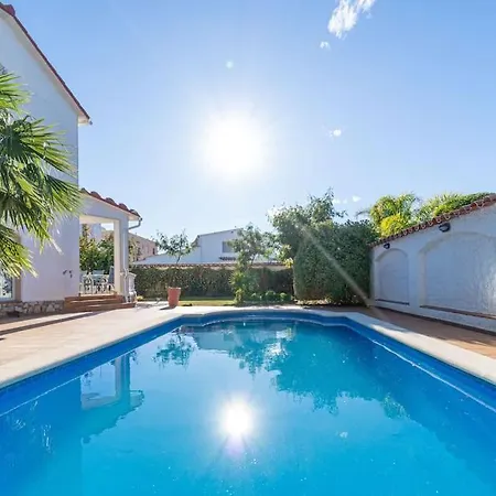 Sm21-Gran Casa De Vacaciones En La Playa, 4 Habitaciones, Climatizada, Piscina, Barbacoa Y Wifi Empuriabrava Exterior photo